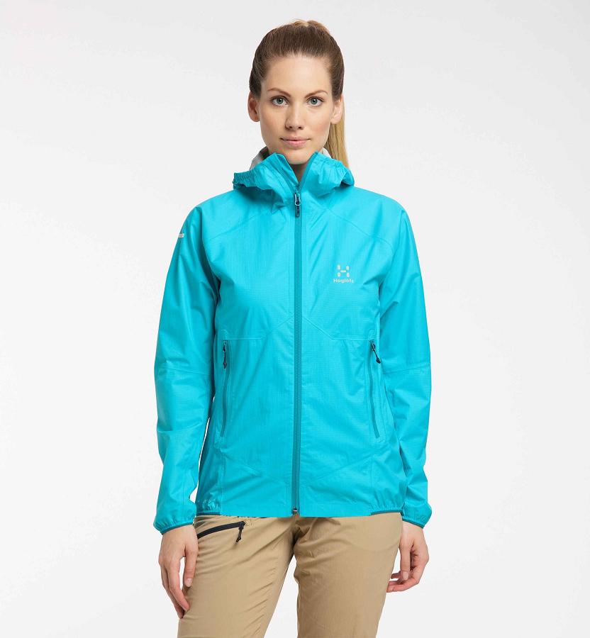 Haglöfs L.I.M Proof Hiking Jacket Blue For Womens ZHXKJ6285 Australia